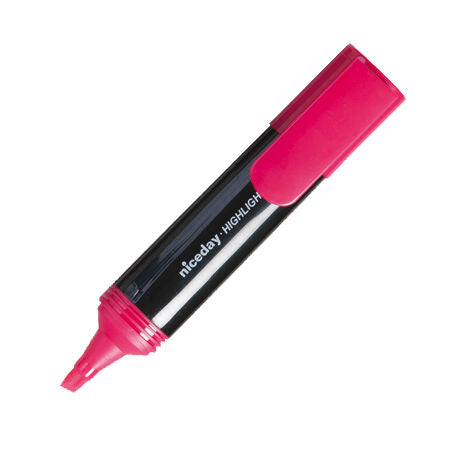Niceday HC1-5 Surligneur Rose Biseau Large 1-5 mm Lot de 4
