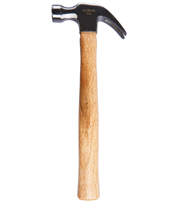 Amtech 16oz Claw Hammer With Wooden Handle 450g