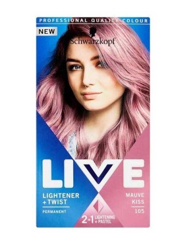 Schwarzkopf LIVE Permanent Lightener + Twist Hair Dye - 105 Mauve Kiss