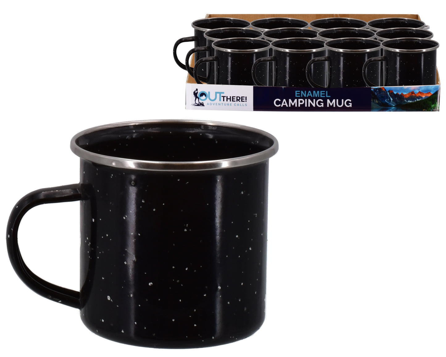 La meilleure tasse de camping en émail 350 ml | Durable et légère | Parfaite pour les aventures en plein air