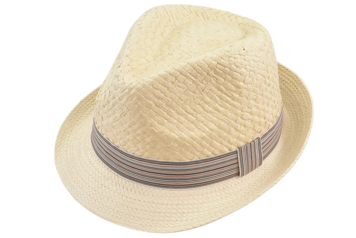Chapeau Trilby Classique avec Bande Rayée Élégante | Taille 58cm
