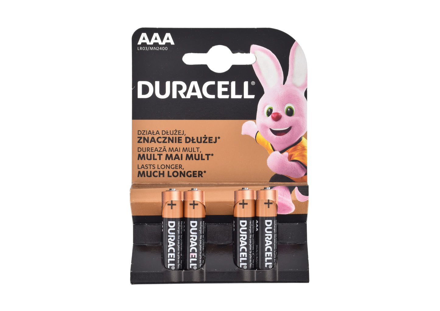 Piles AAA Duracell MN2400 – Lot de 4 | Énergie longue durée pour vos appareils
