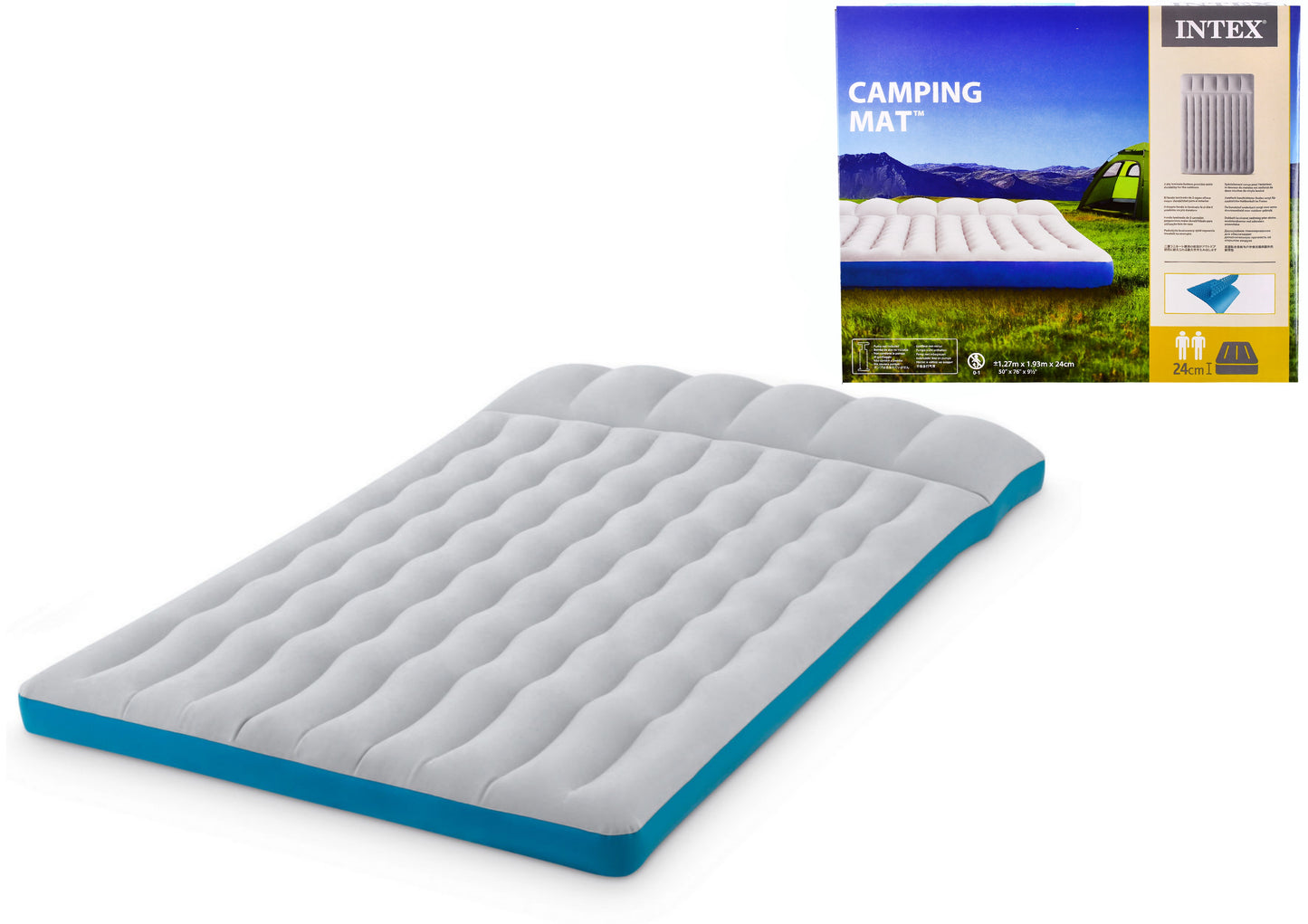 Installez-vous Confortablement en Plein Air avec notre Tapis de Camping 127 x 193 x 24 cm
