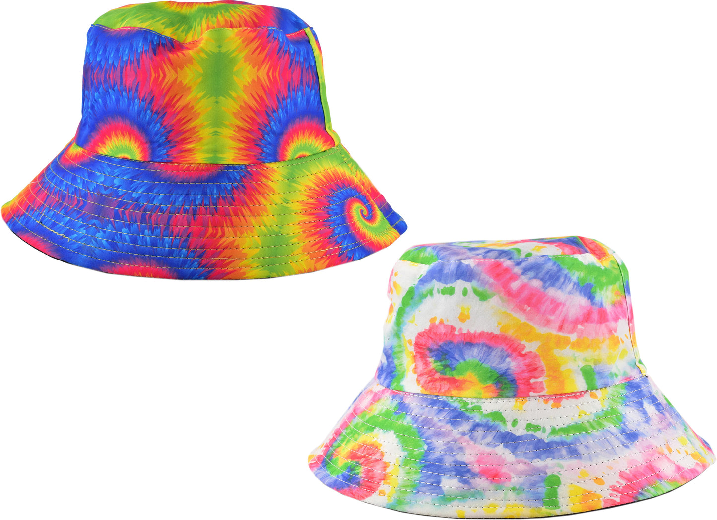 Bucket Hat 58cm Trendy Tie Dye Print Reversible