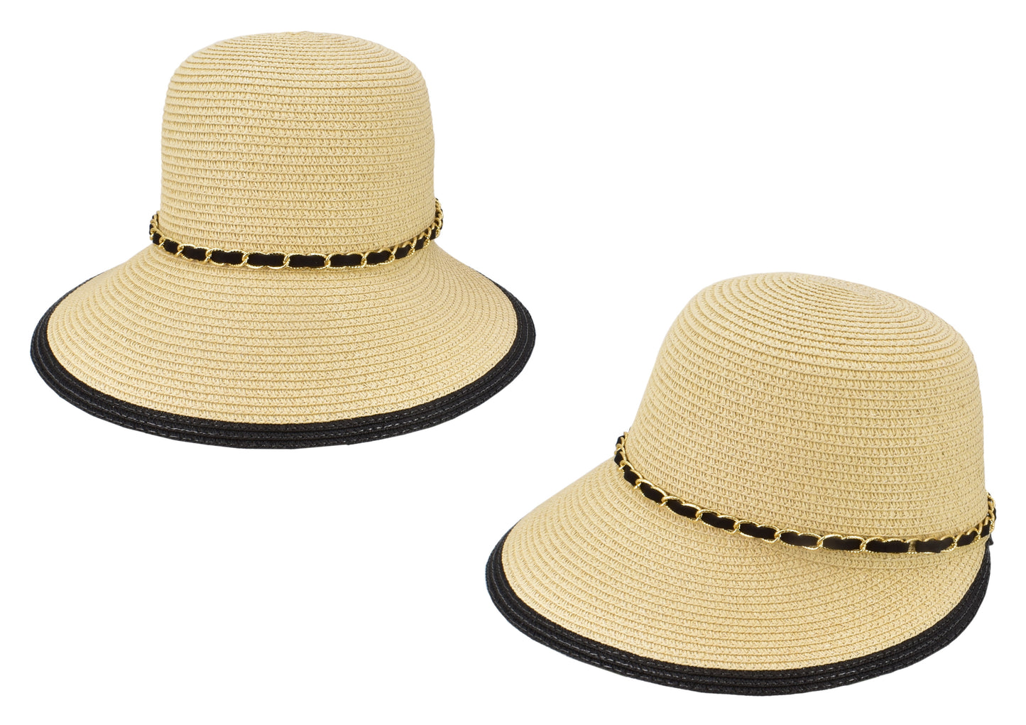 Chapeau femme avec bande chaîne 57 cm : Un couvre-chef élégant pour femme