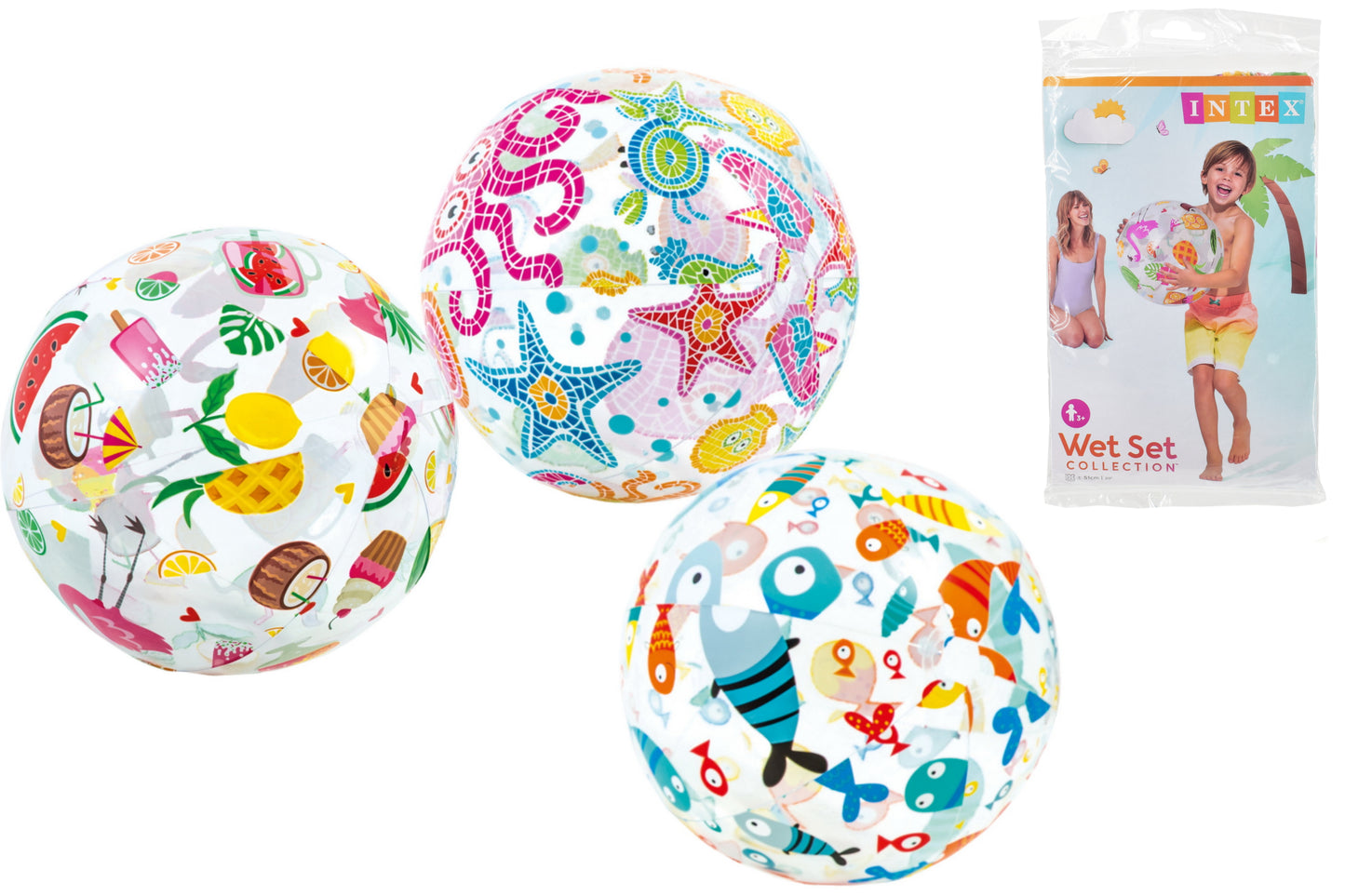 Ballons à imprimés vifs et colorés de 51 cm (20 po) – Lot de 3