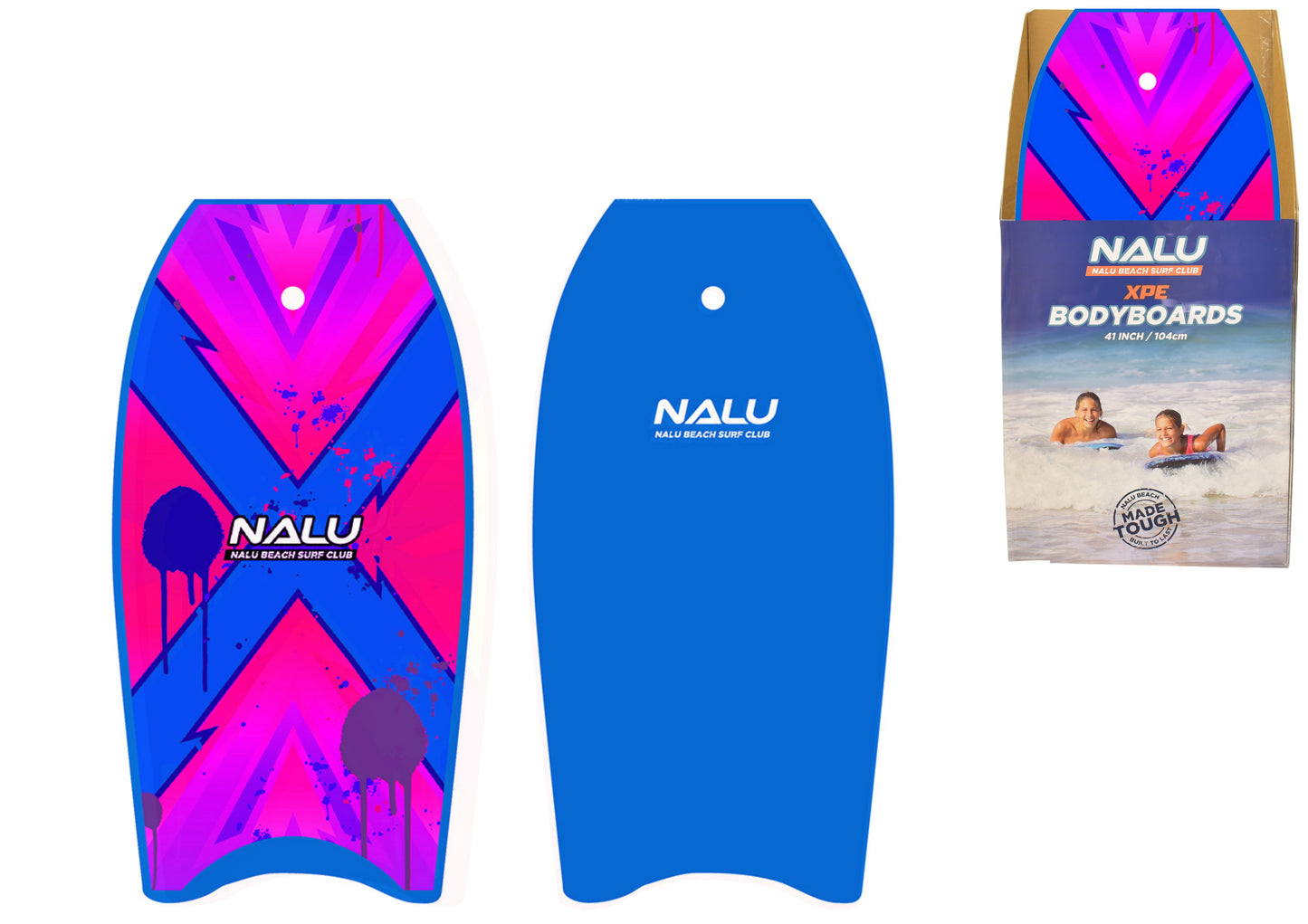 Bodyboard XPE Premium 41" en Présentoir - Bleu