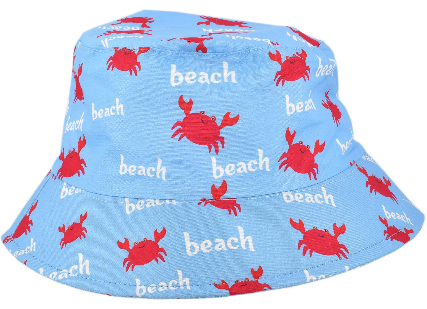 Adorables chapeaux bob réversibles imprimés crabe pour enfants 54 cm