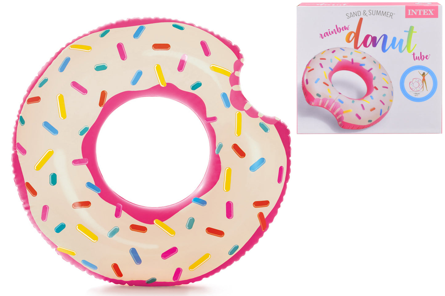 Bouée Donut 107 x 99 cm | Amusez-vous cet été sur l'eau
