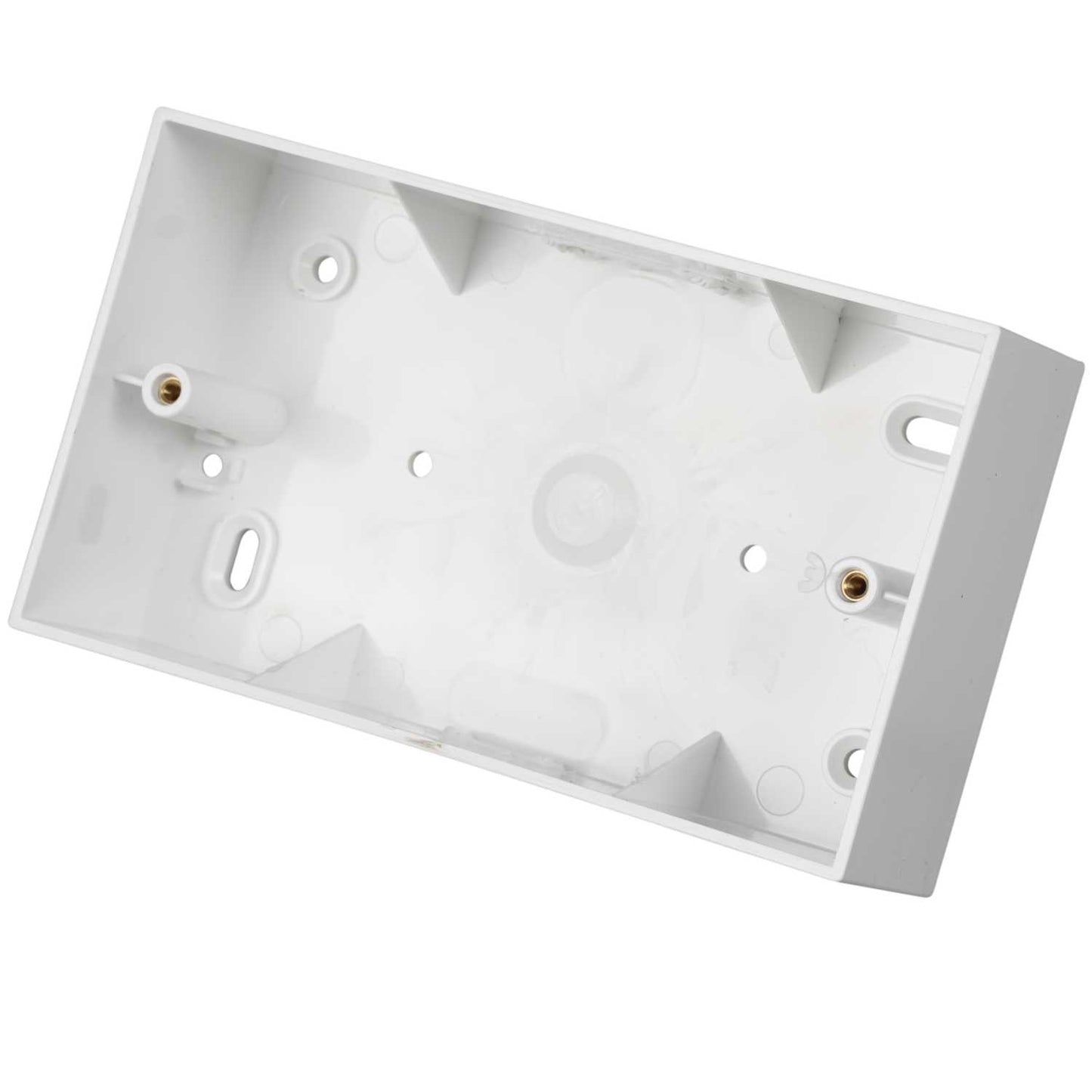 Boîtier d'encastrement double 2 modules 25mm blanc