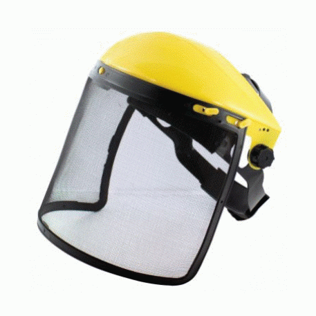 Visière de protection grillagée