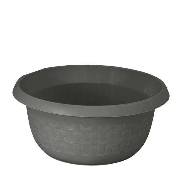 Round plastic bowl Branq Cotton grey