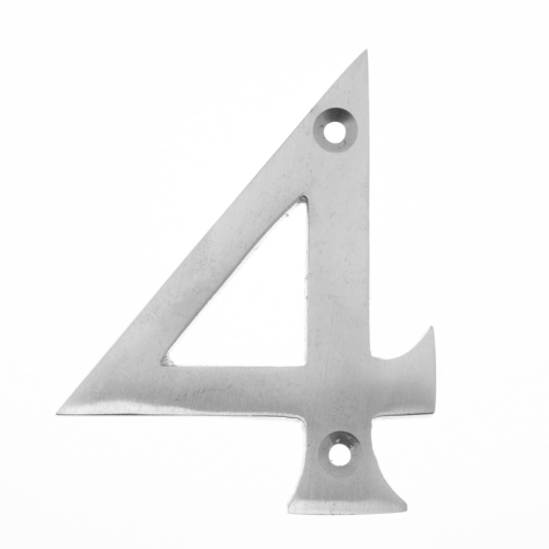 Numerals, Chromed Brass No. 4, 75mm