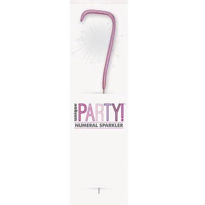 Pink Number 7 Sparkler