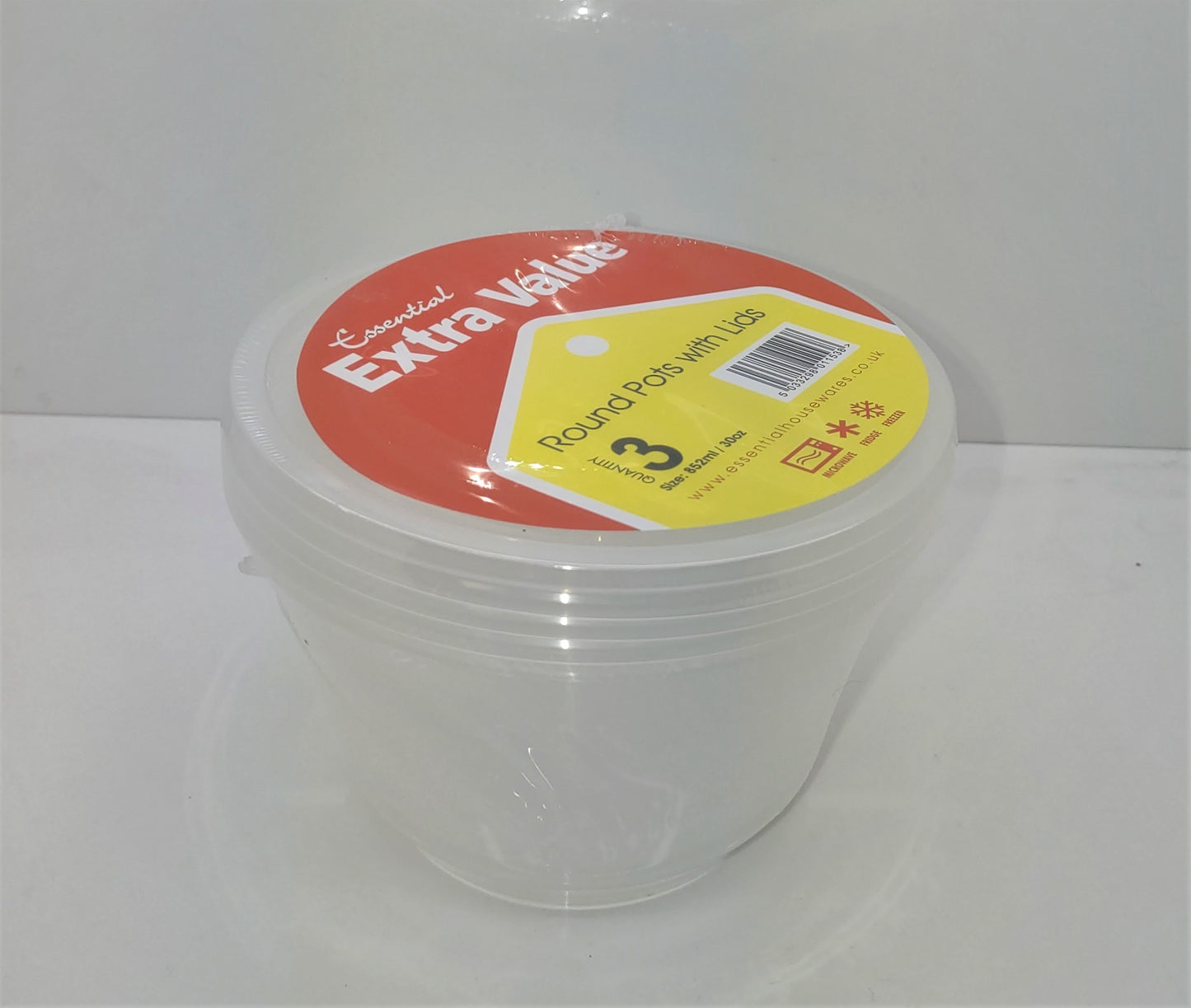 Pot rond MICRO 30 oz + couvercles, lot de 3, grande valeur