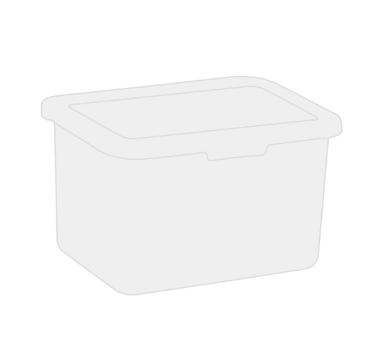 Boîte alimentaire rectangulaire 1L Studio transparent/bleu