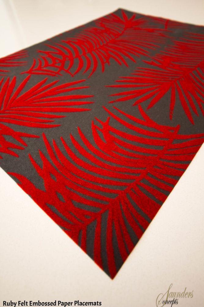 Fern Ruby 8PK Paper Placemats
