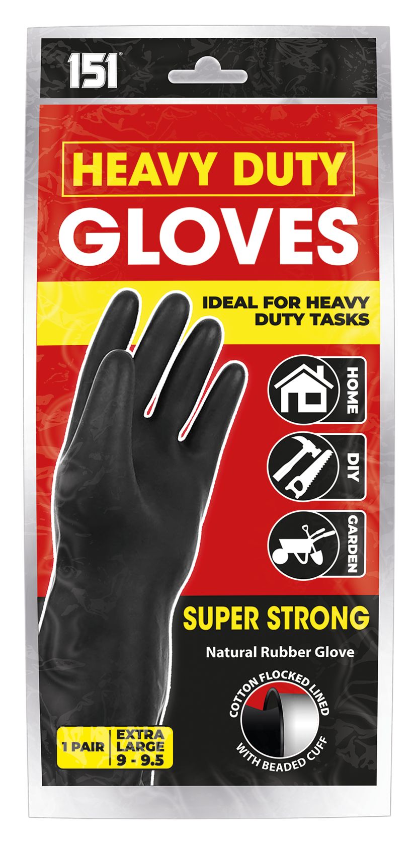 151 Gants en caoutchouc robustes extra larges 1 pièce