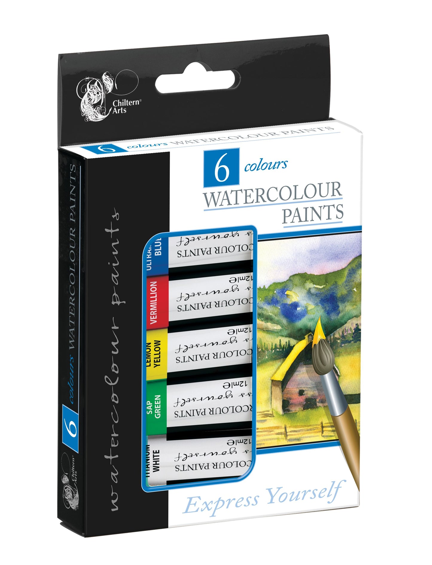 Peintures aquarelles, 6 unités