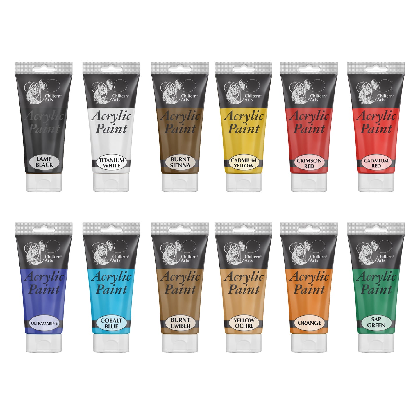 Tube de peinture acrylique 120ml, paquet de 12, neuf