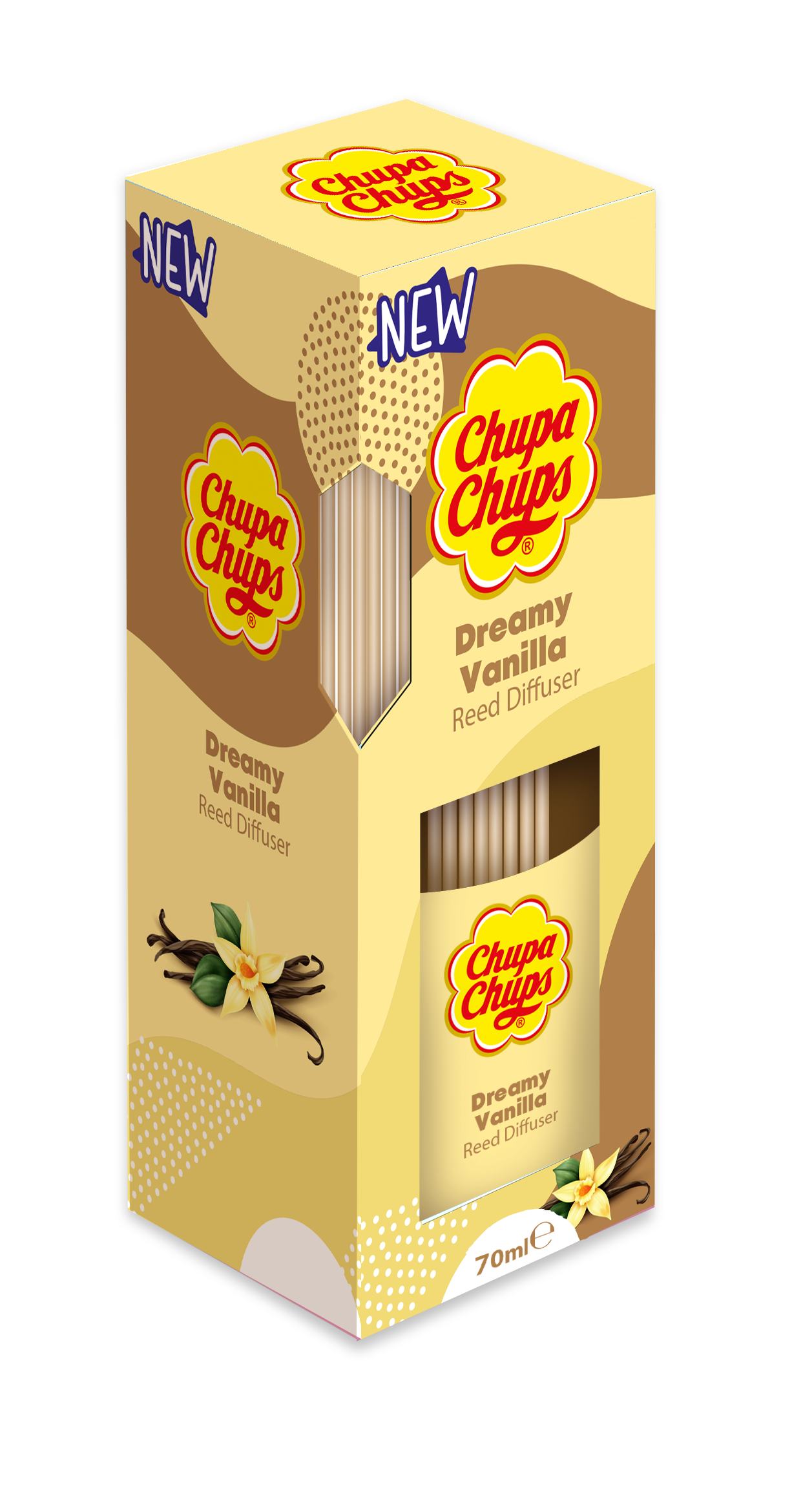Diffuseur à bâtonnets Chupa Chups 70 ml - Vanille de rêve