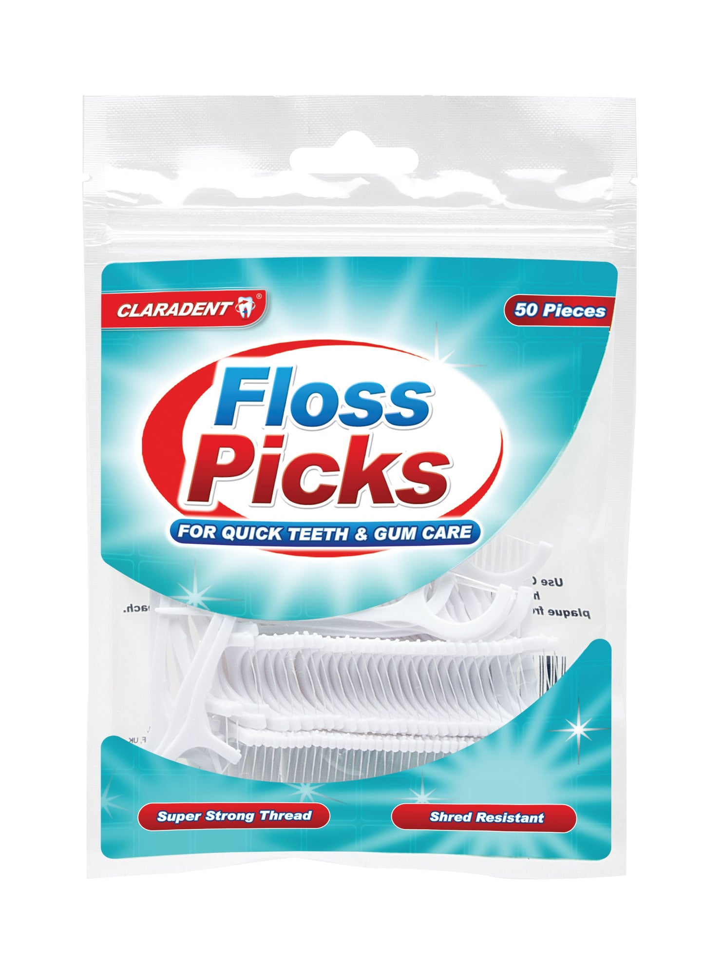 DENTIPLUS DENTAL FLOSS PICKS 50pcs