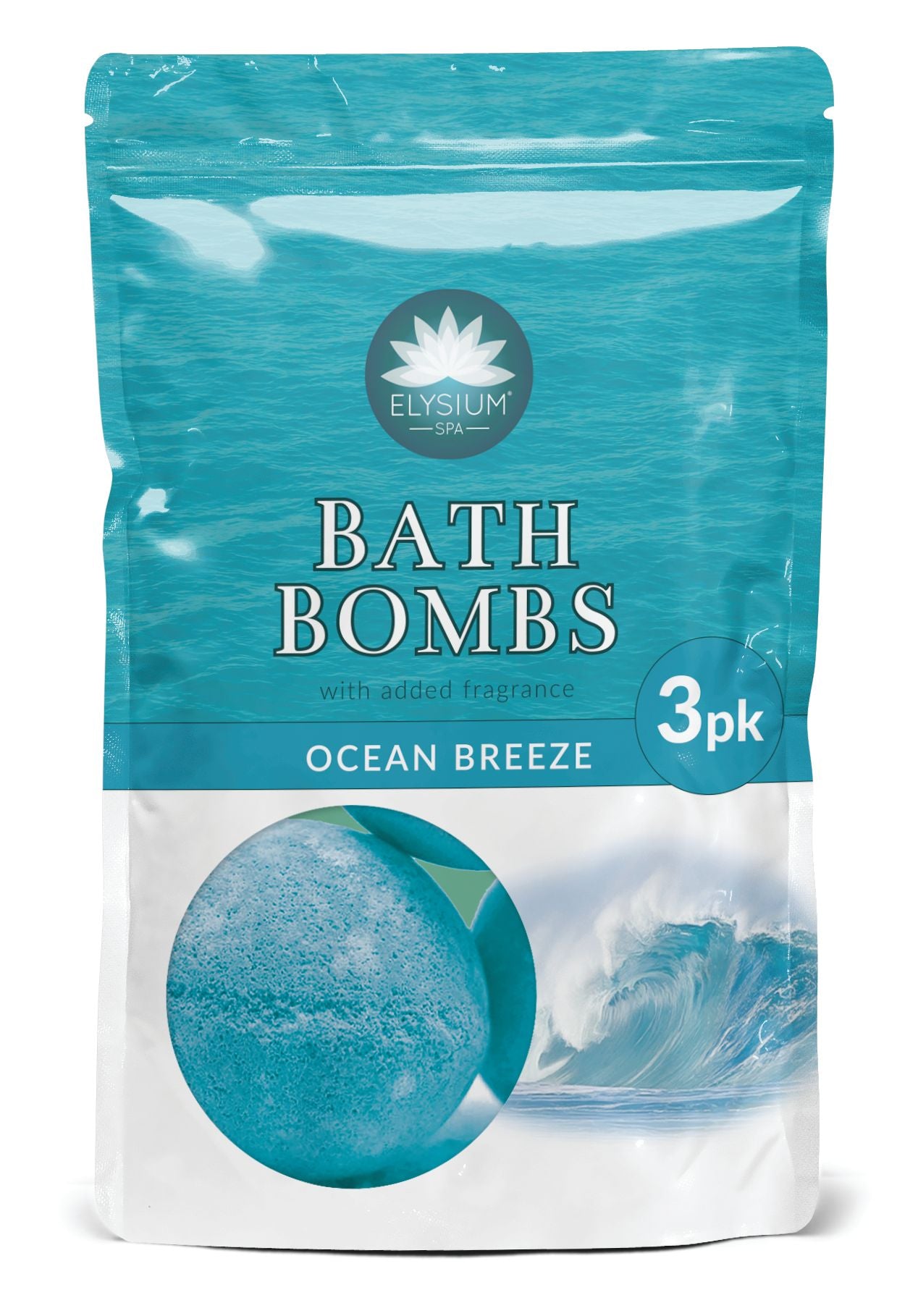 Elysium Spa Bath Bombs Ocean Breeze 3 X 50g