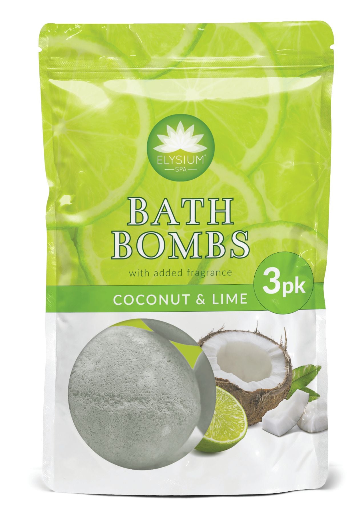 Bombes de bain Elysium Spa Coco & Citron Vert 3 X 50g