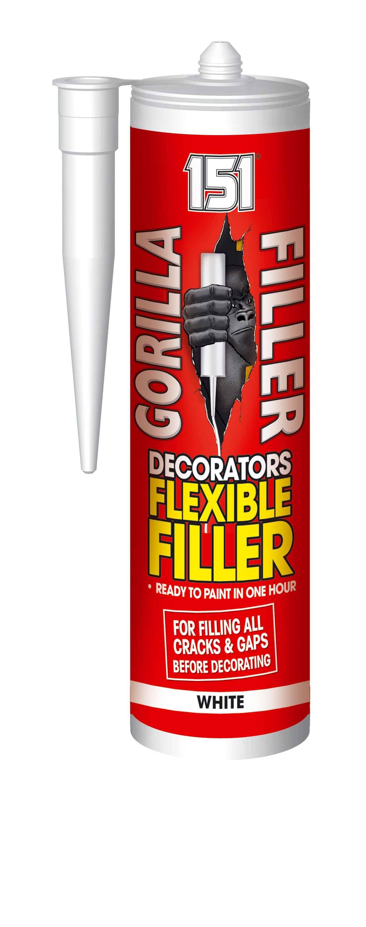 Gorilla Mastic de remplissage souple blanc pour décorateurs