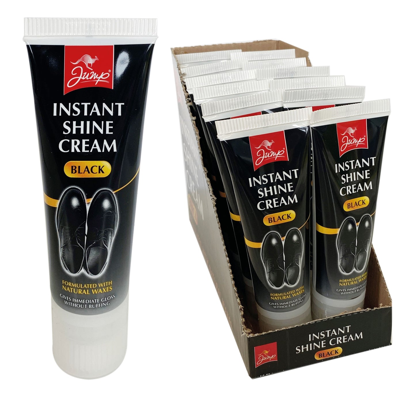 Jump Crème Nettoyante Instantanée pour Chaussures Noire 75 ml