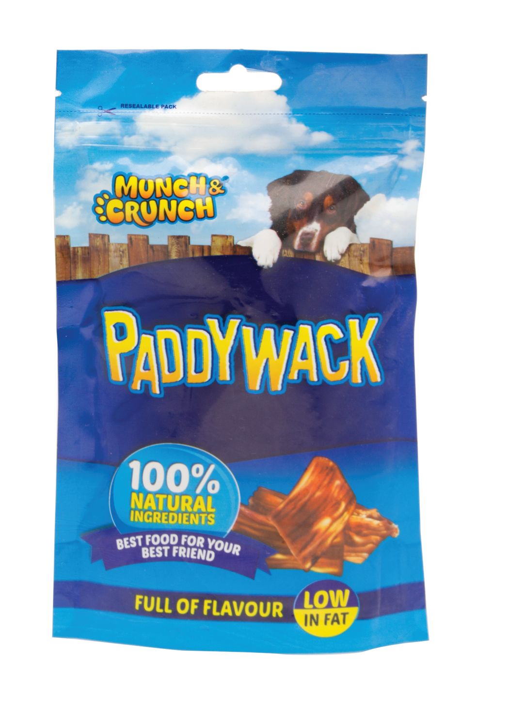 Munch & Crunch Paddywak Beef Dog Snack-100g