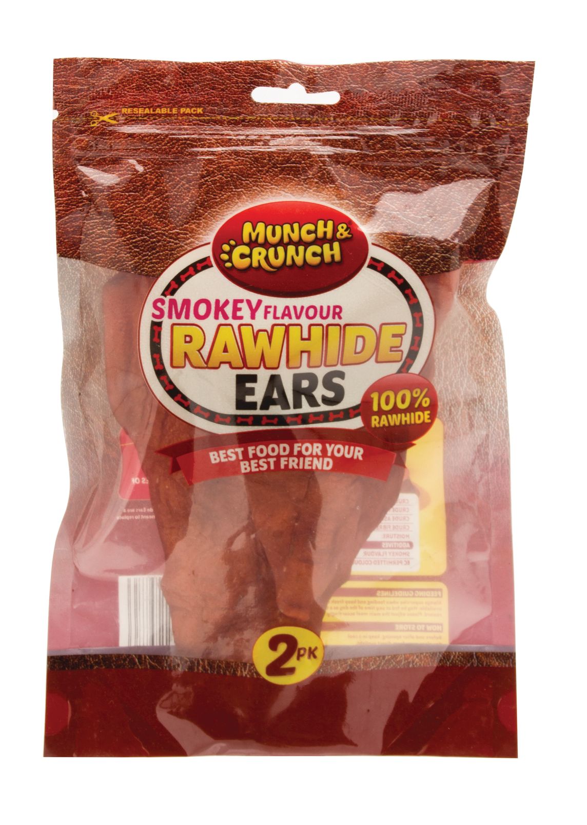 Oreilles de bœuf séchées (fumé) lot de 2