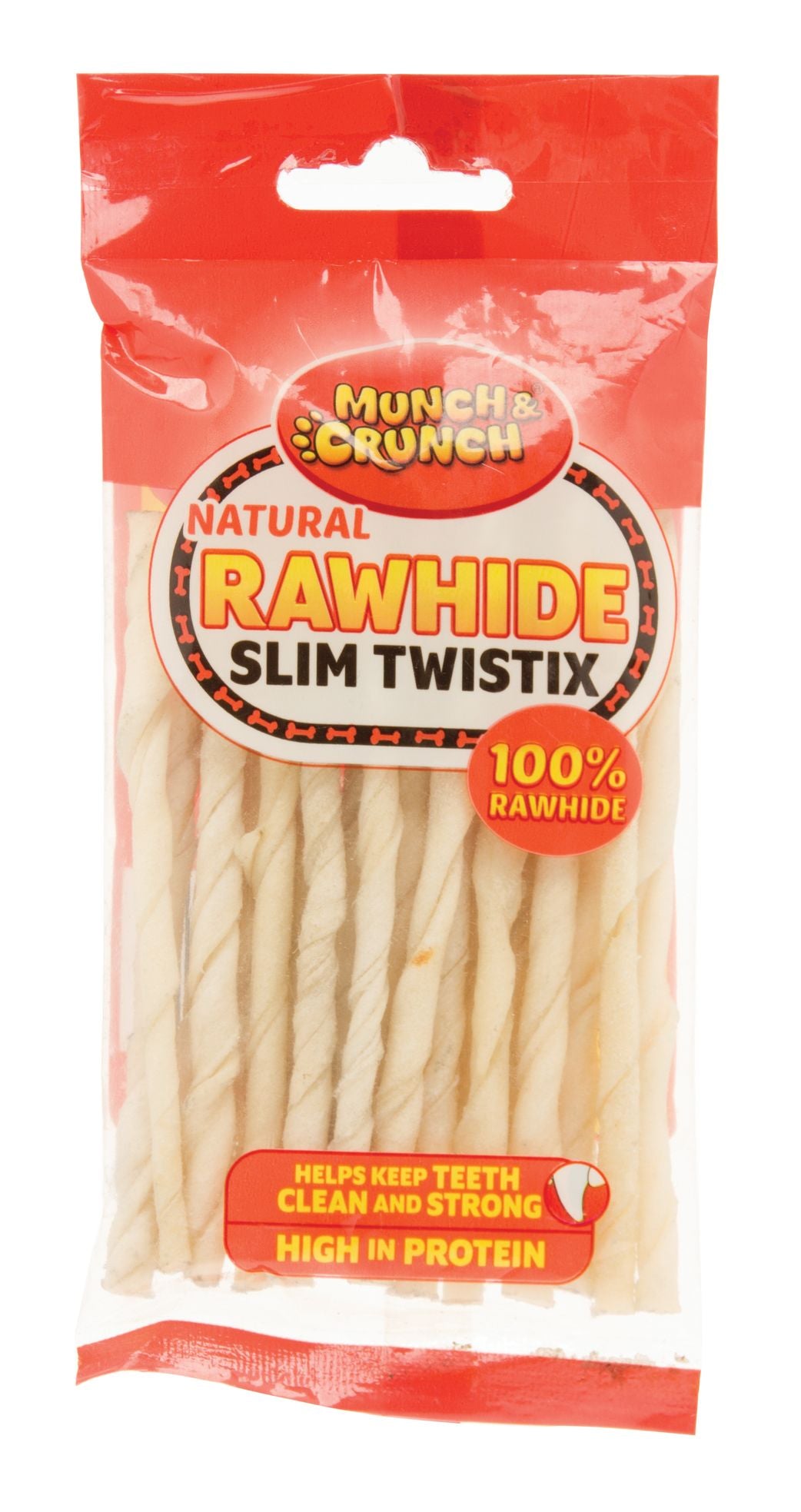 Natural Rawhide Twist Sticks 80g