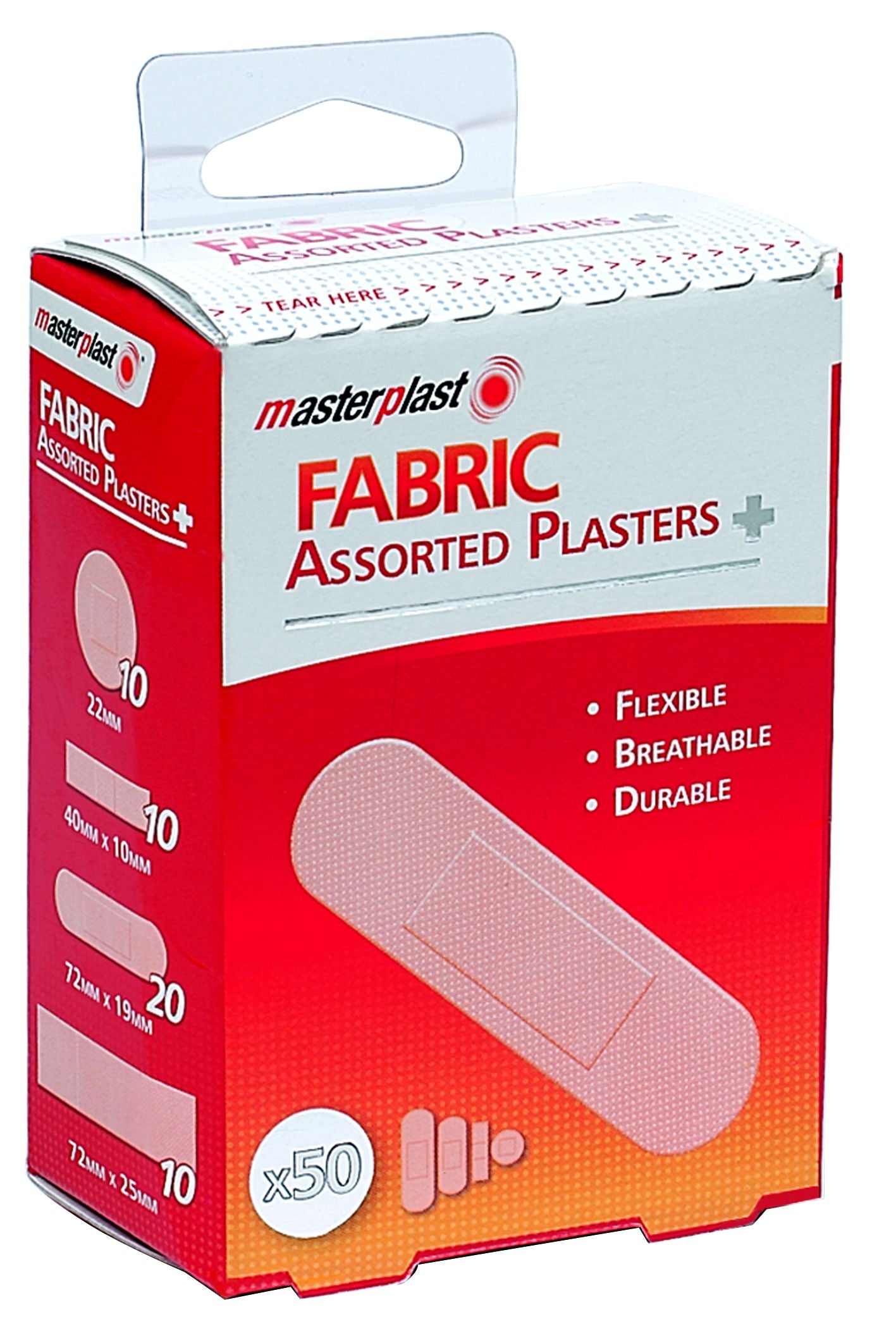 Assorted Fabric Plasters 50pk