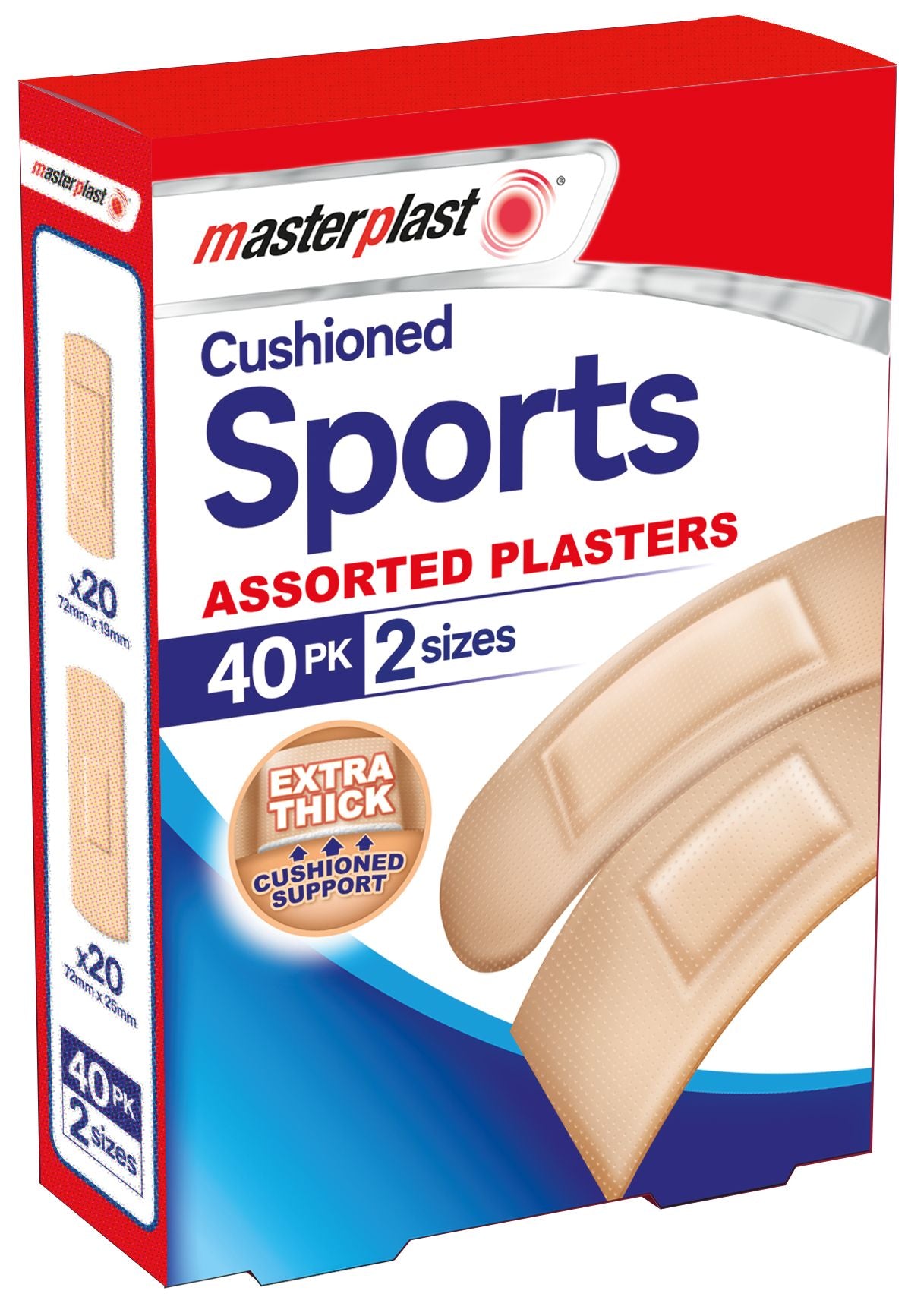 Masterplast Sports Pansements Assortis, paquet de 40