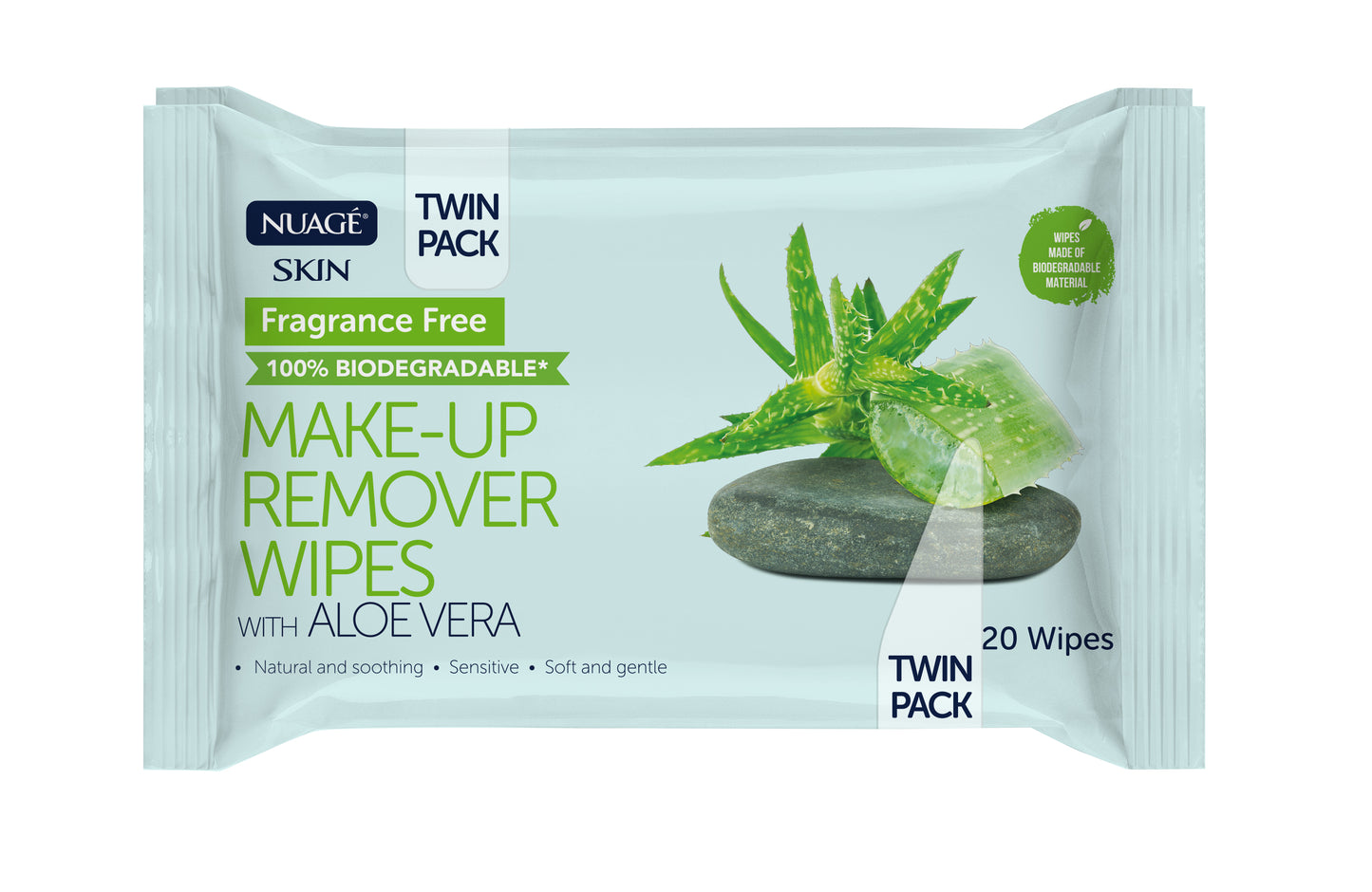 Nuage Make Up Remover Wipes 2 X 20pk