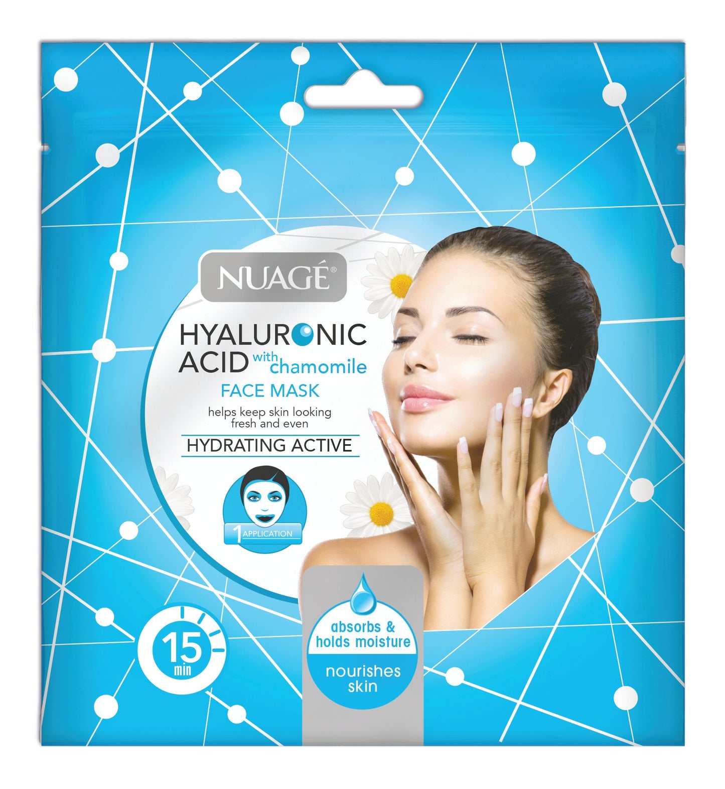 Masque visage hydratant à la camomille et à l'acide hyaluronique