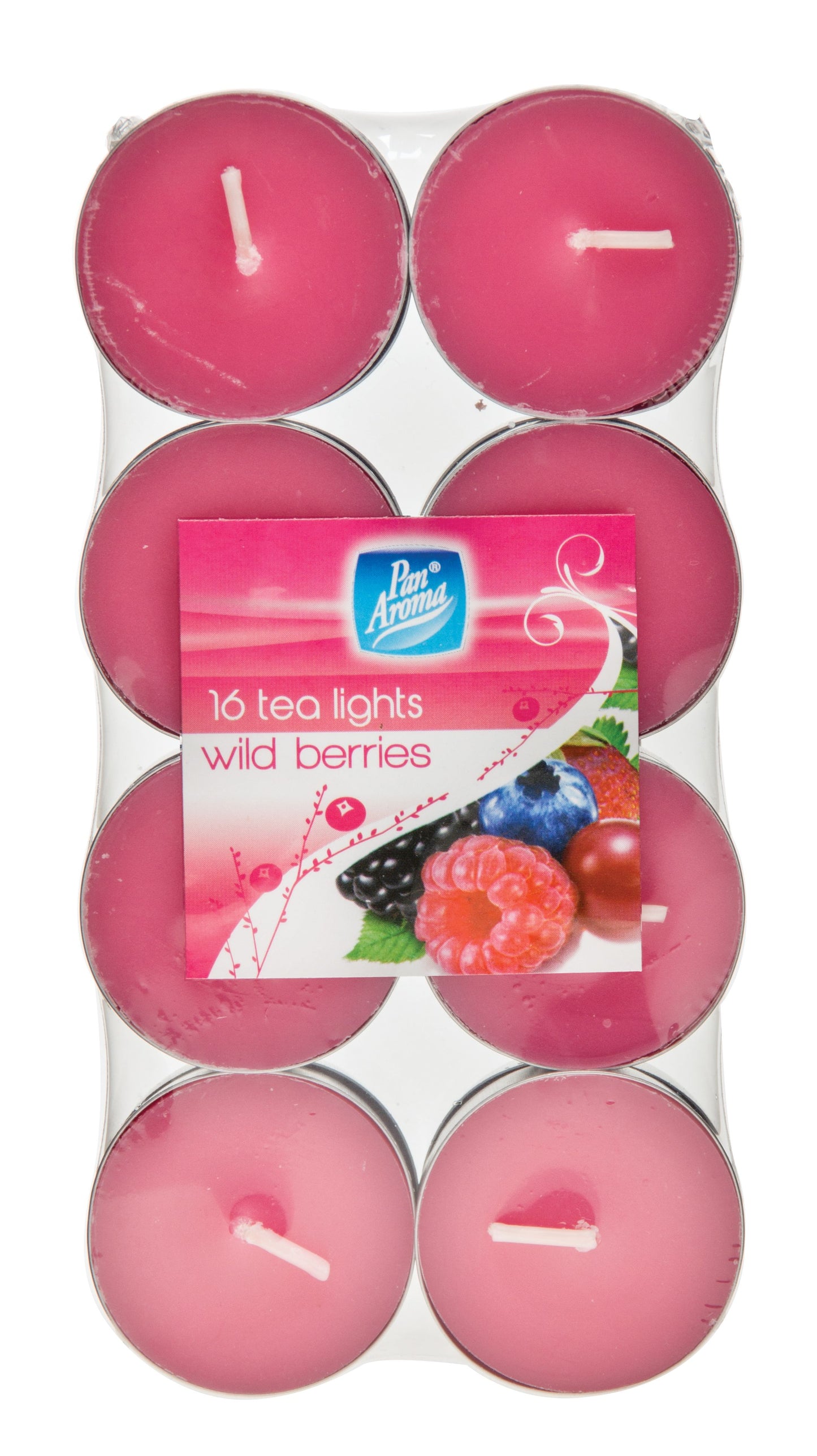 Bougies chauffe-plat colorées - Fruits des Bois, paquet de 16