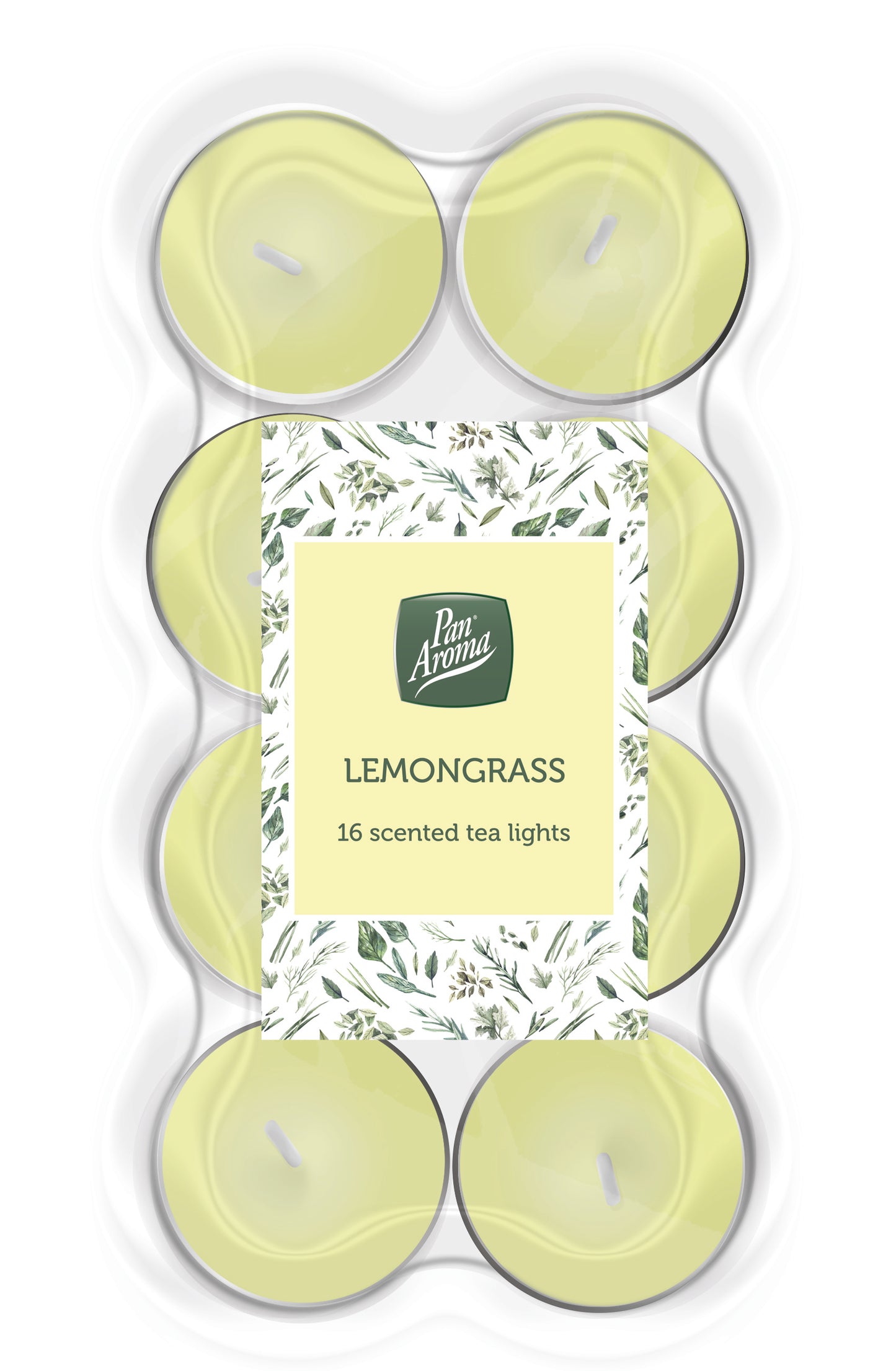 Bougies Chauffe-Plat Couleur - Citronnelle 16 pièces