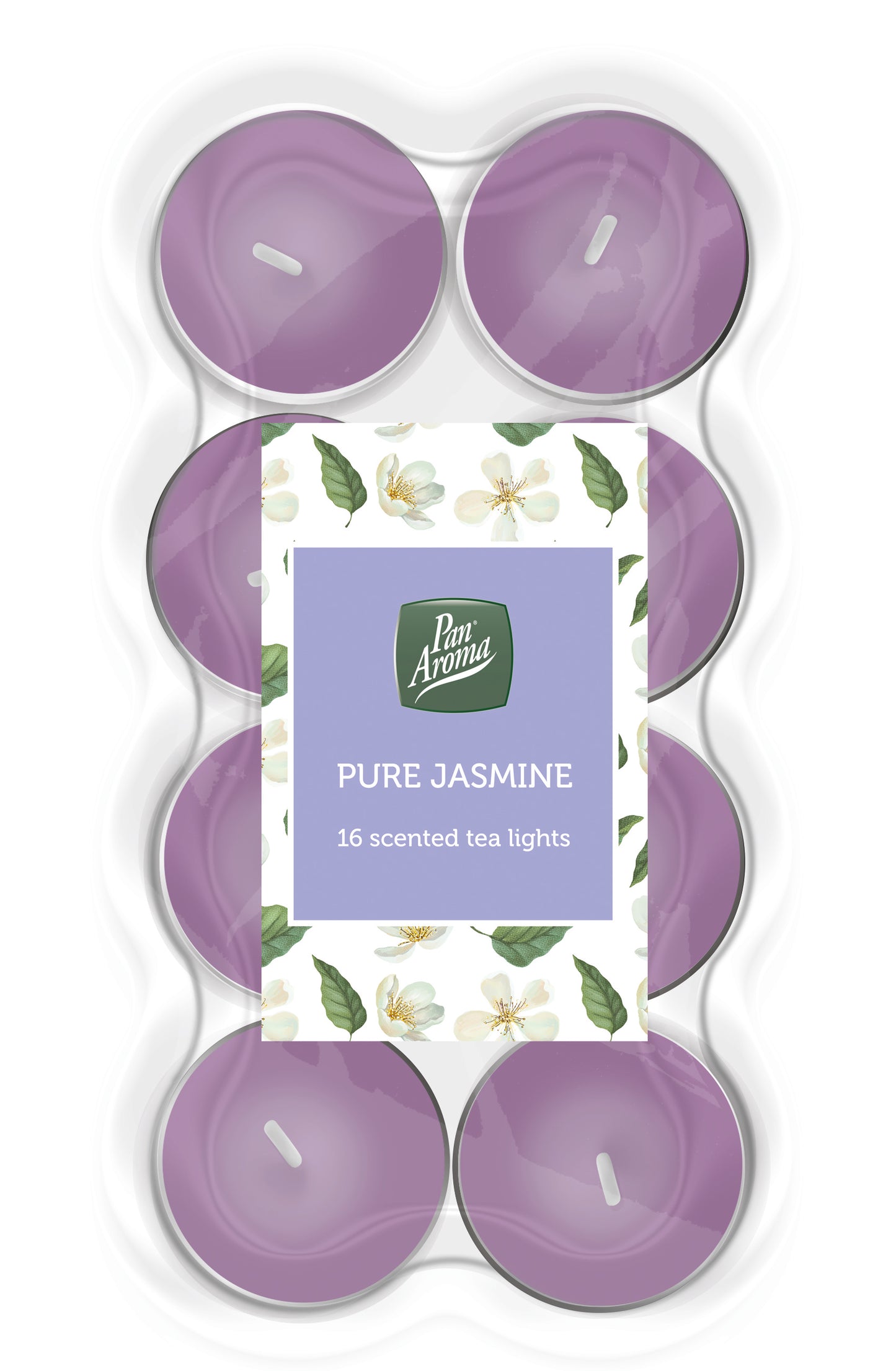 Bougies Chauffe-Plat Colorées - Jasmin Pur Lot de 16
