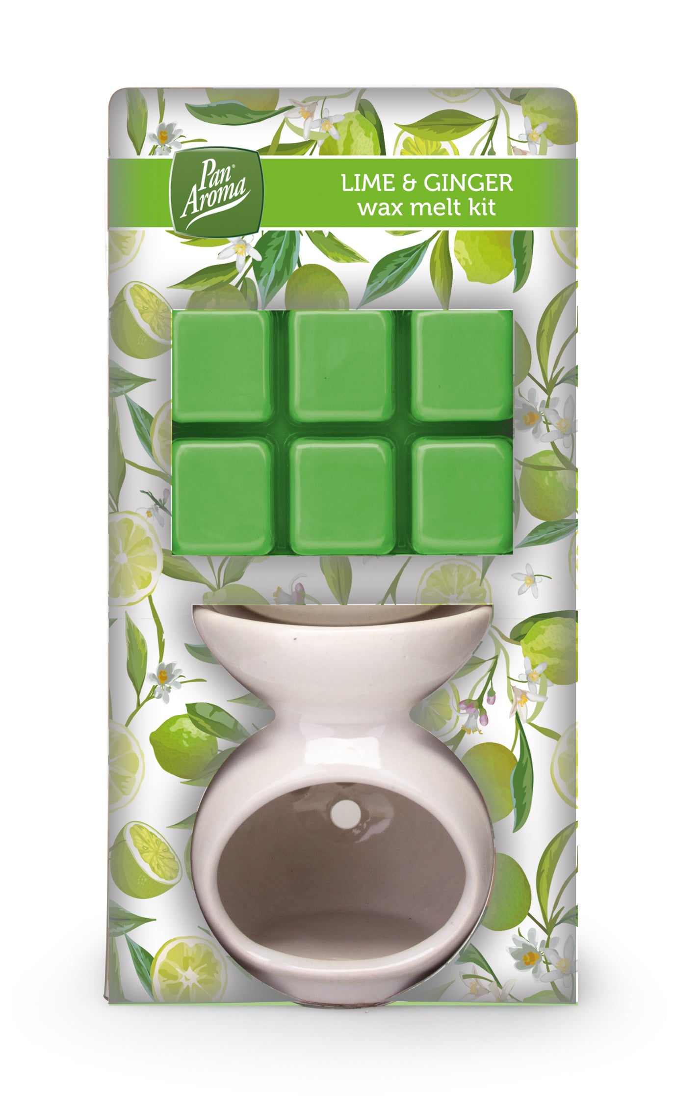Ensemble brûleur à cire – Citron vert & Gingembre (lot de 6)