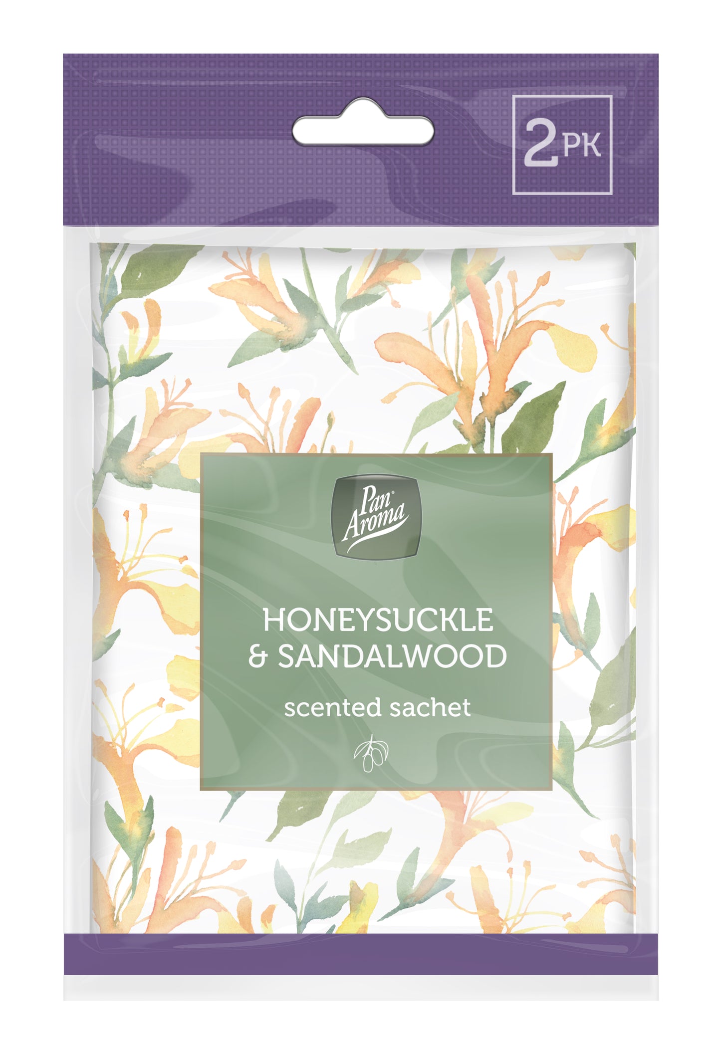 Lot de 2 sachets parfumés - Bois de santal et chèvrefeuille