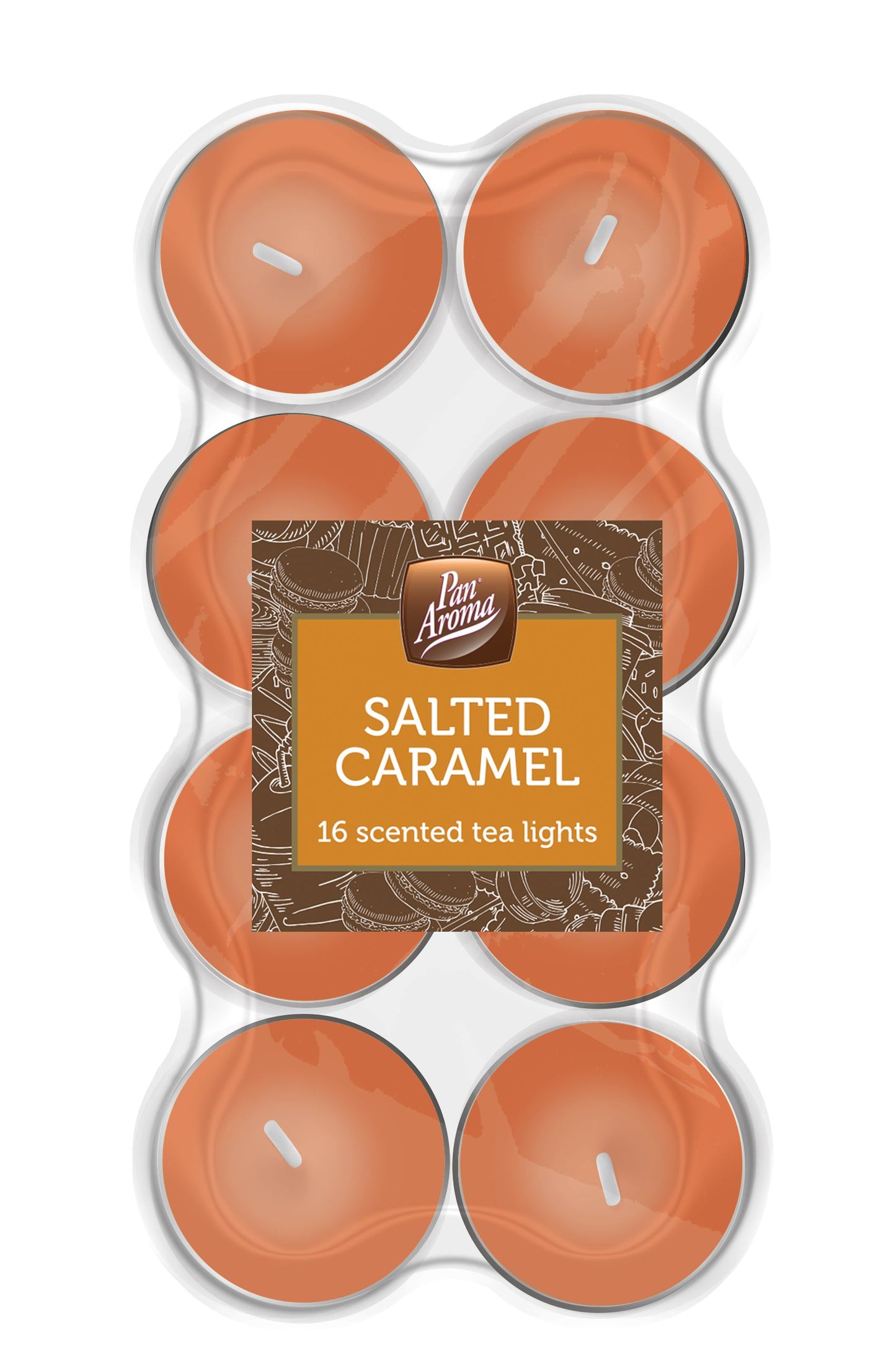 Bougies Chauffe-Plat Colorées - Caramel Salé Lot de 16