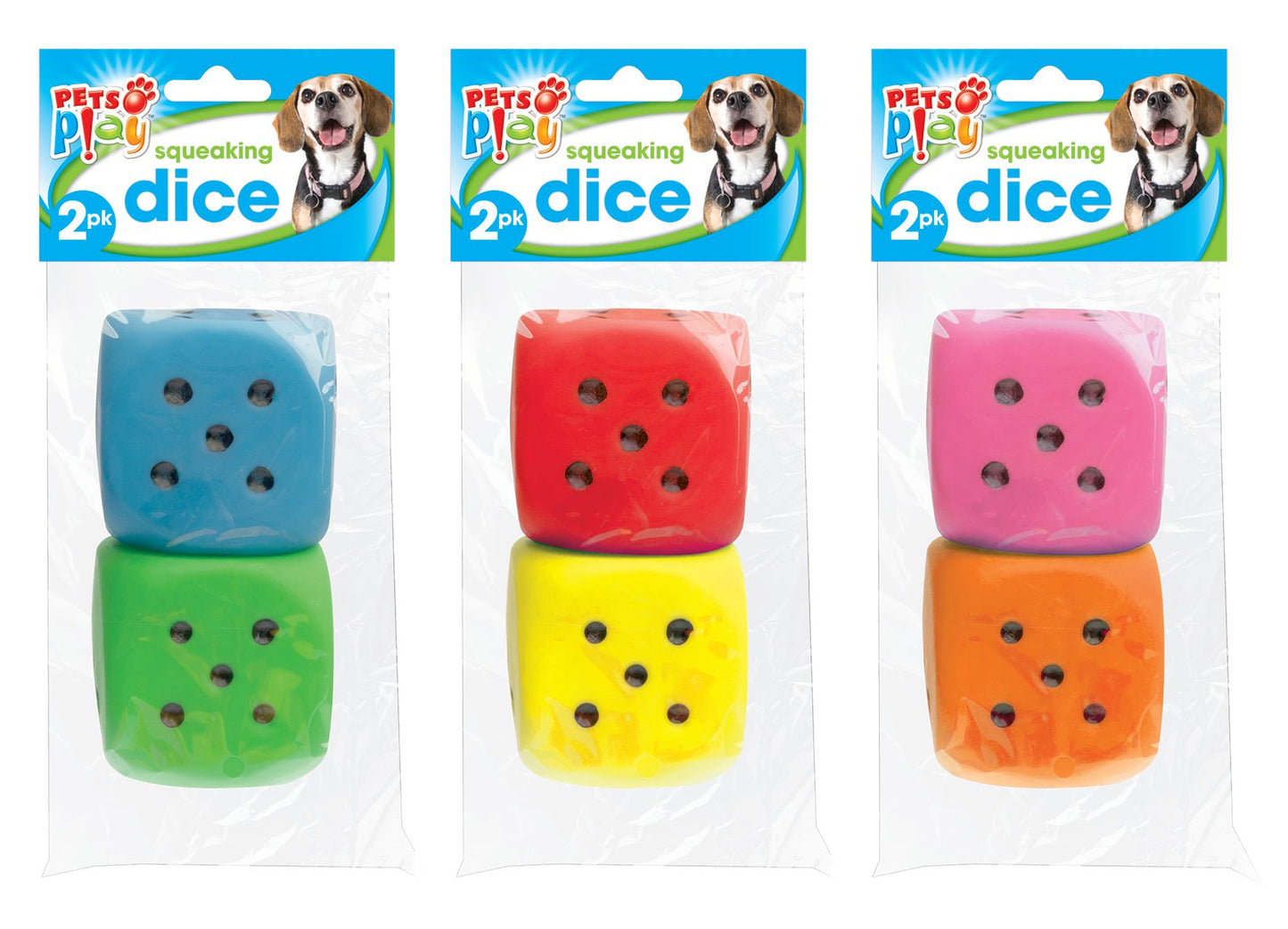 Lot de 2 dés couineurs