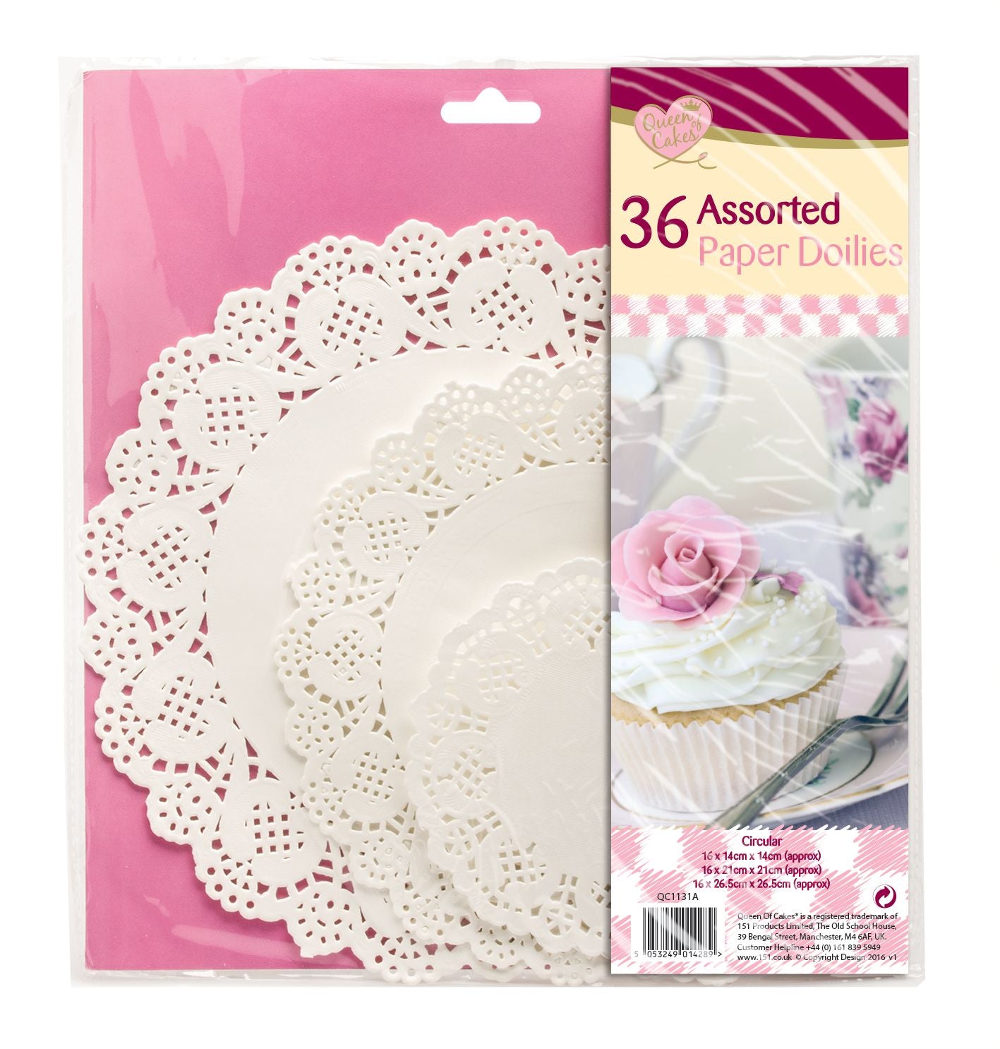 Napperons ronds en papier, paquet de 36