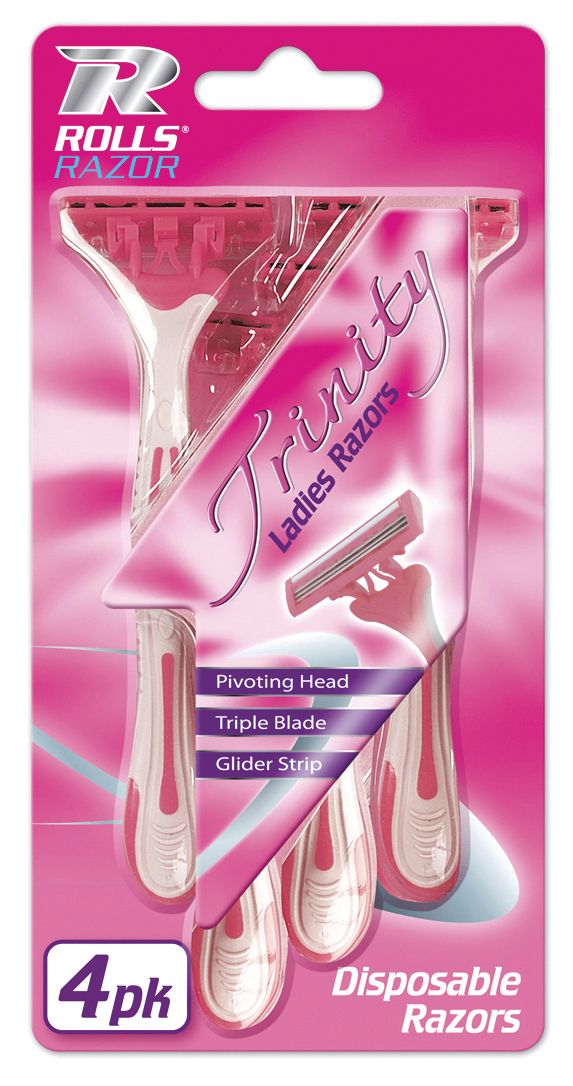 Pack of 4 Trinity Ladies Disposable Razors