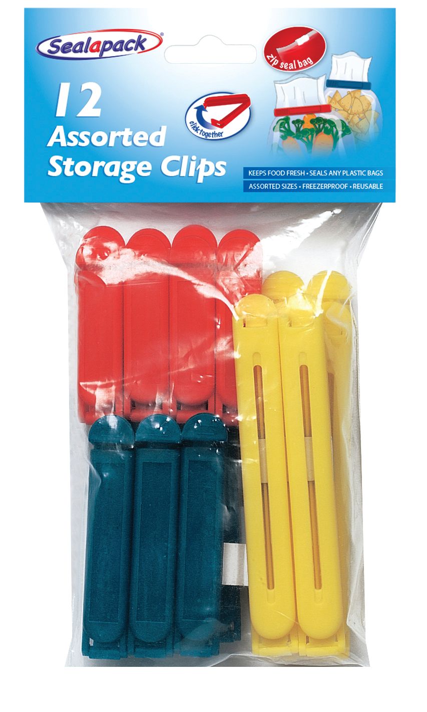 Sealapack Bag Clip 12 Assorted Colours
