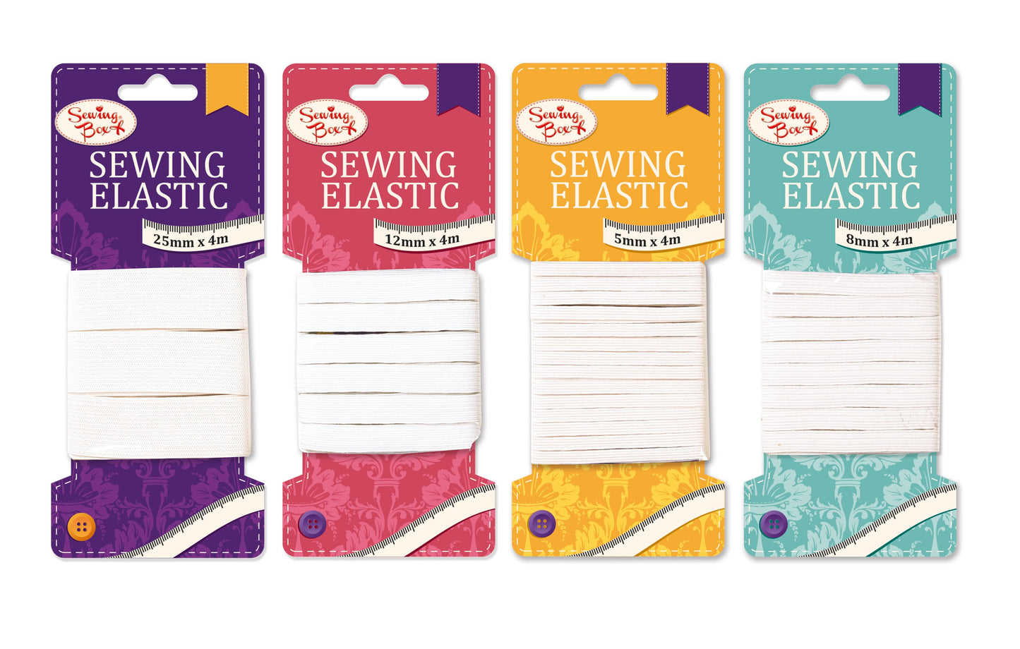 Élastique à coudre - 4 tailles assorties