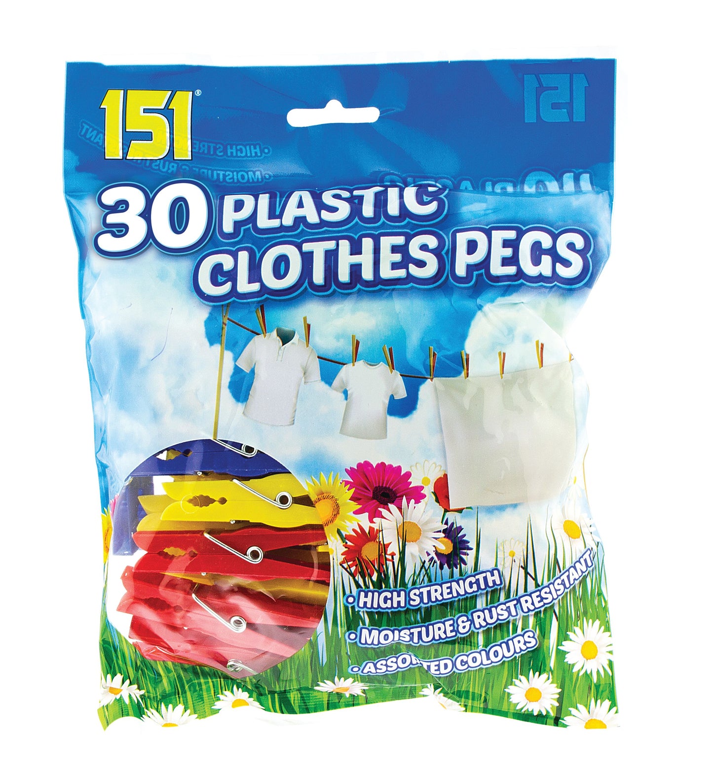 Pinces à linge en plastique 30u.