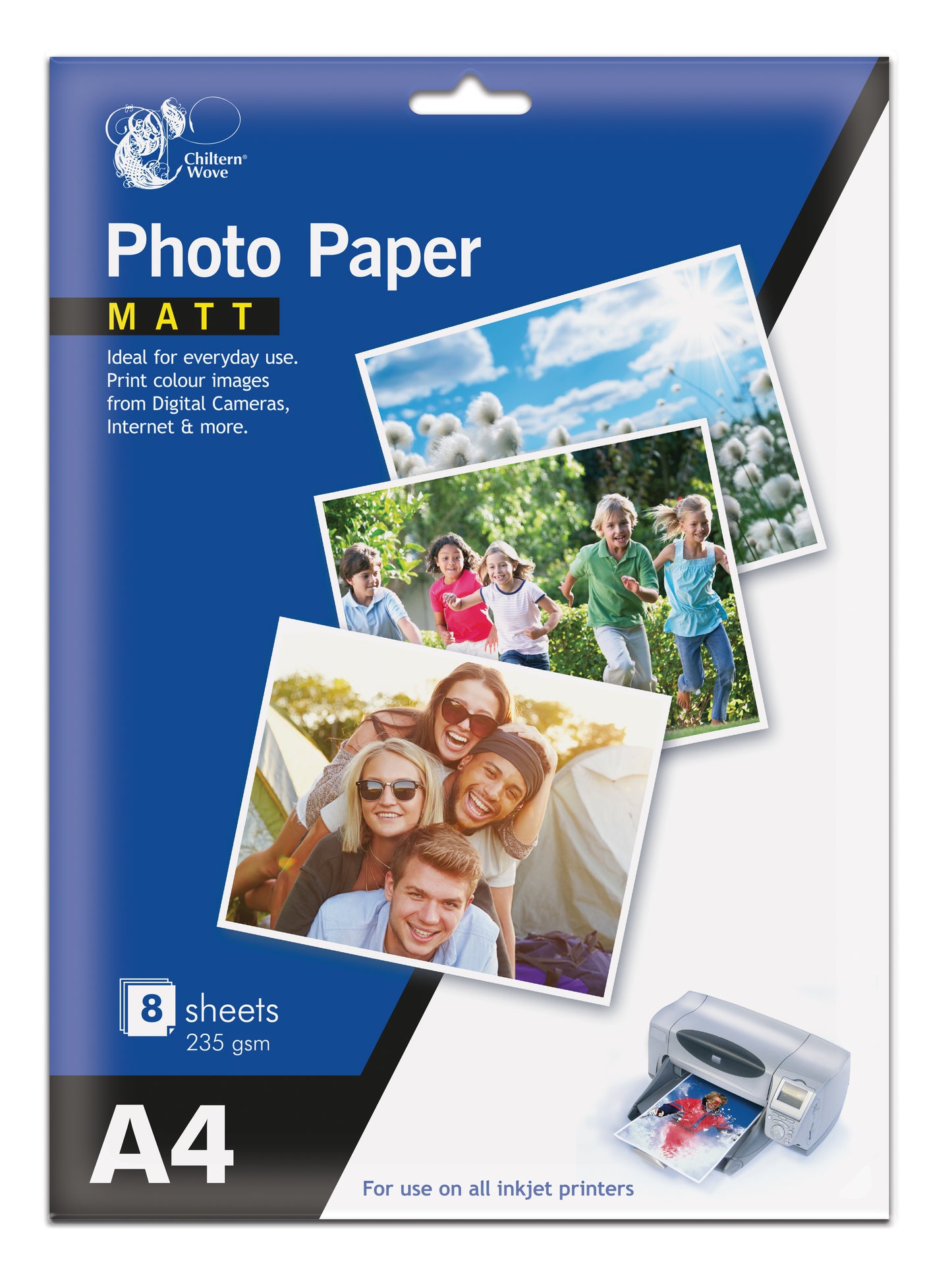 Papier photo mat A4 - 8 feuilles